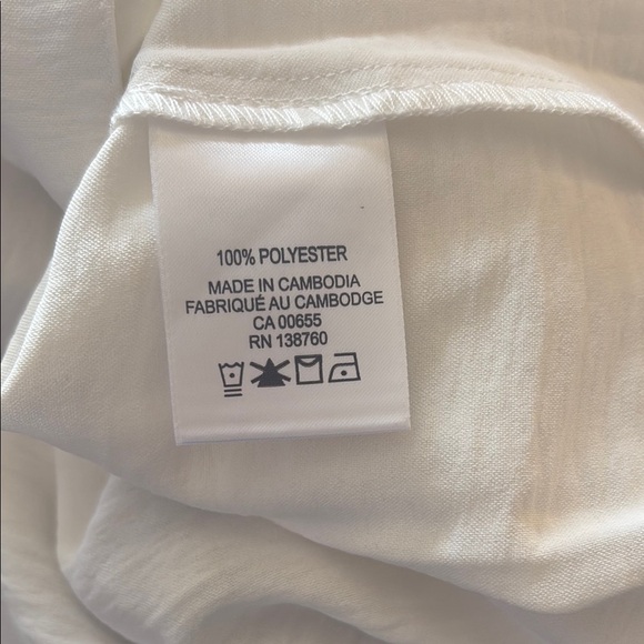 Reitmans White Cap Sleeve Tie Front Button Down Shirt XXS - Picture 10 of 10